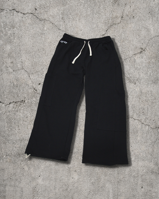 "NORSE V2" BAGGY SWEATS BLACK