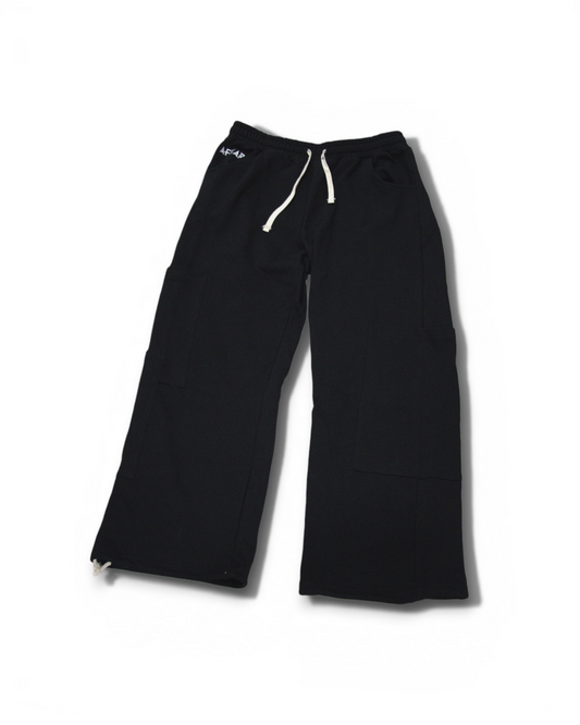 "NORSE V2" BAGGY SWEATS BLACK