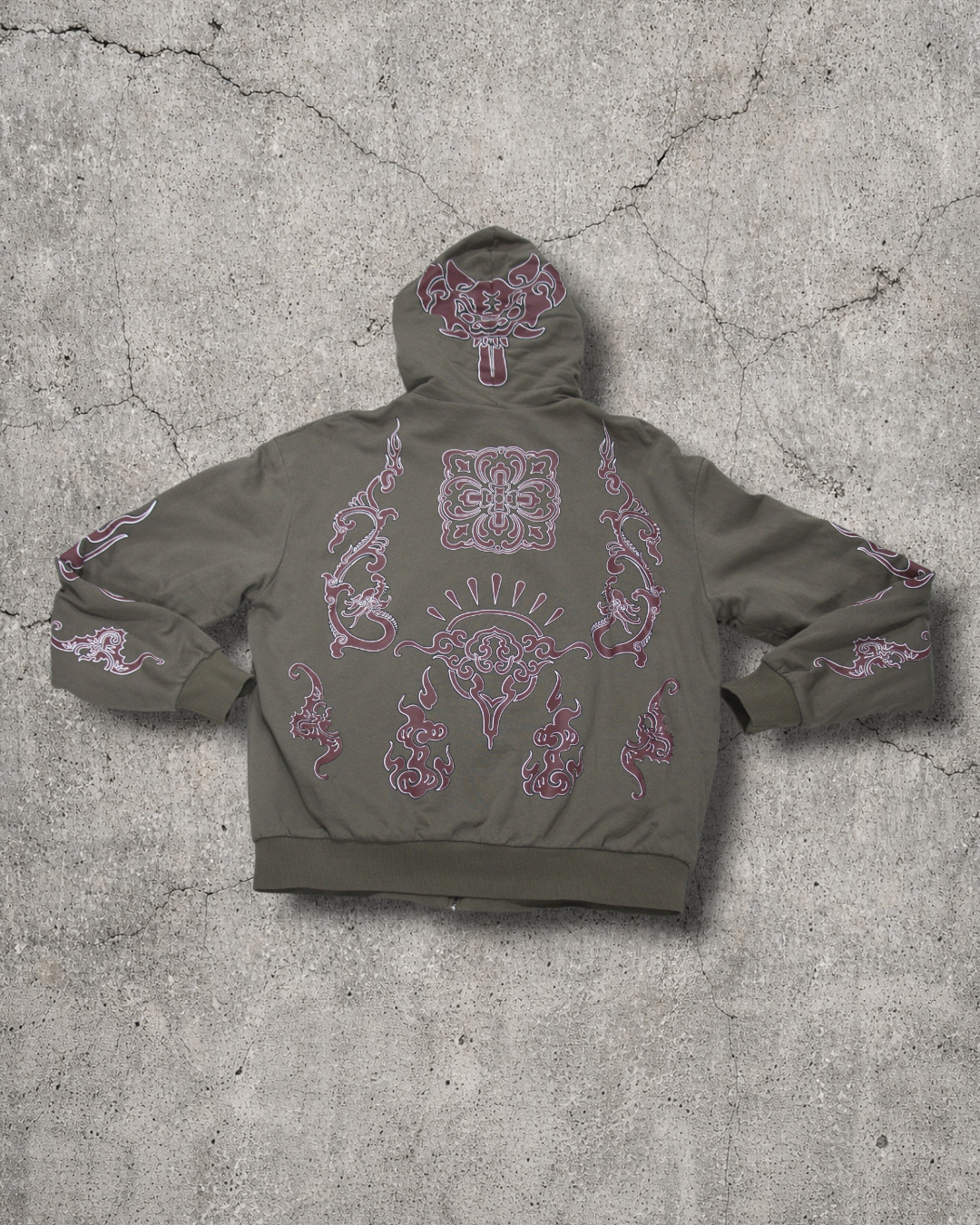 "CHINA V1" ZIP OLIVE GREEN