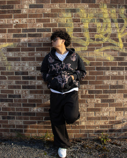 "NORSE V2" BAGGY SWEATS BLACK